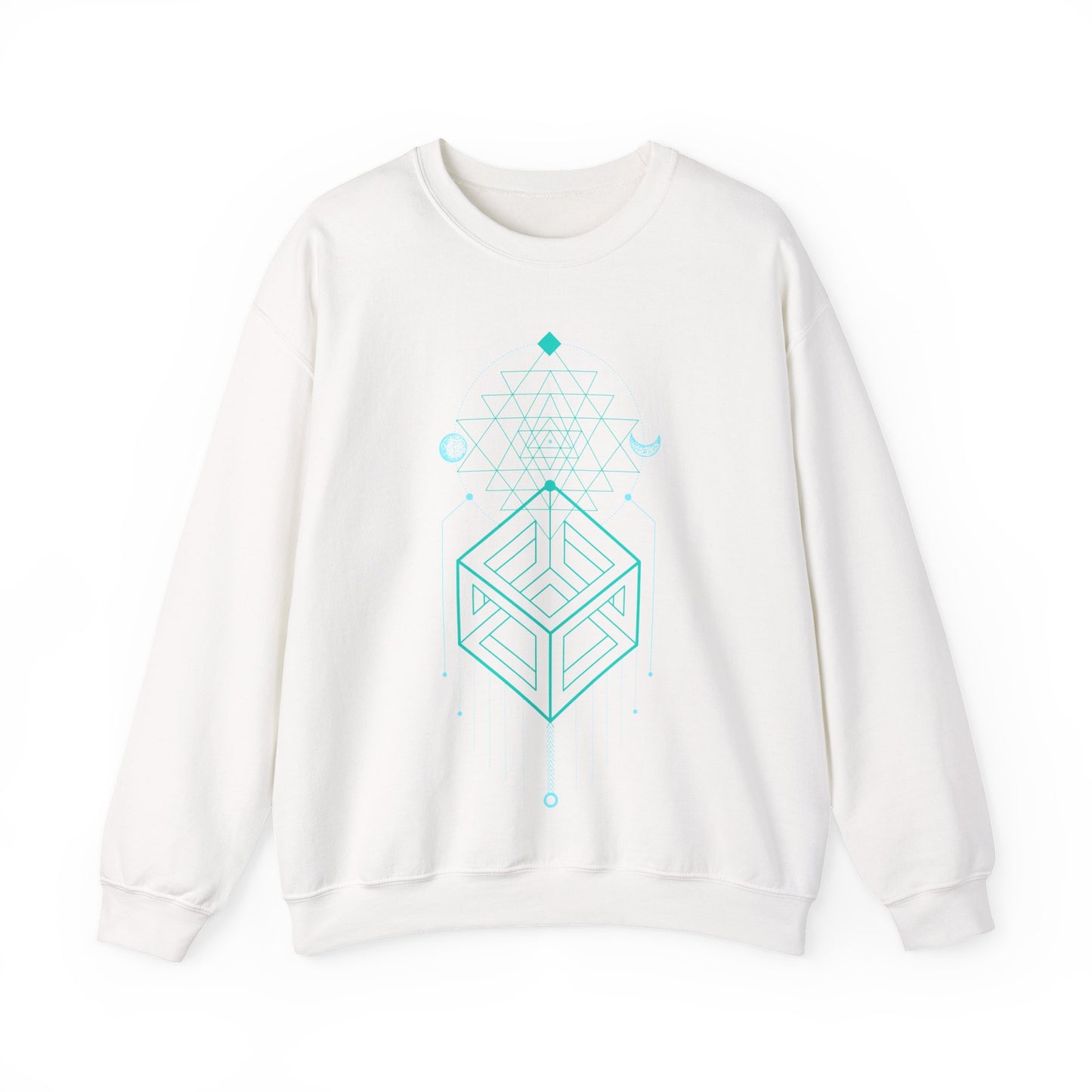 Sacred Geometry Celestial Magic Cube Totem Sweatshirt