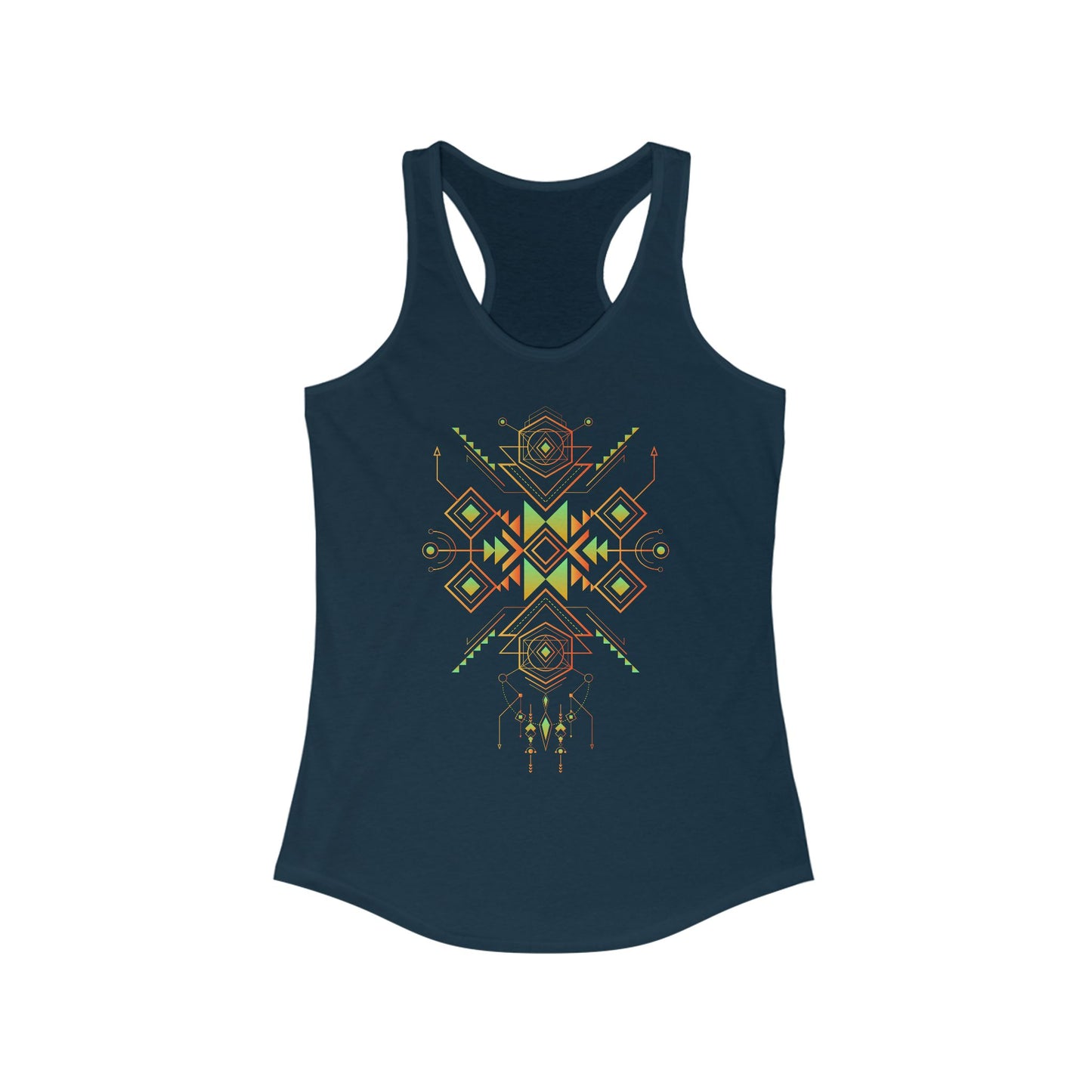 Navajo Totem 3 Astral Symbol Women's Racerback Tank