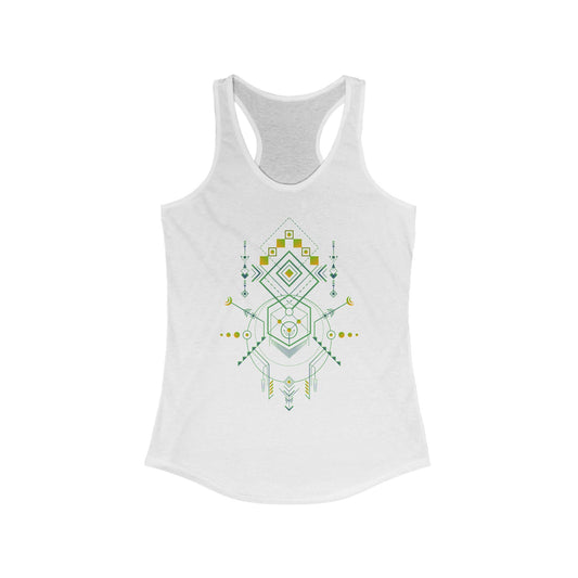 Navajo Totem 1 Sacred Symbols Women's Racerback Tank