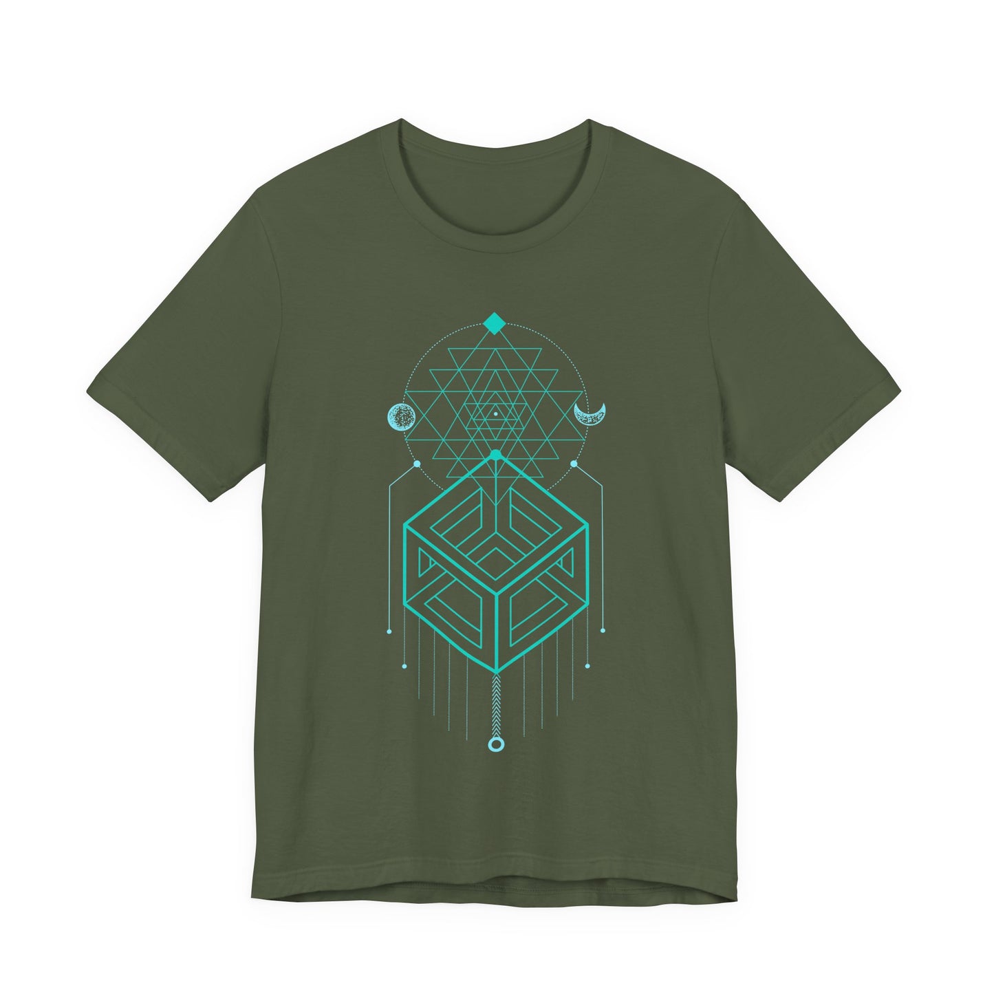 Sacred Geometry Celestial Magic Cube Totem T-shirt