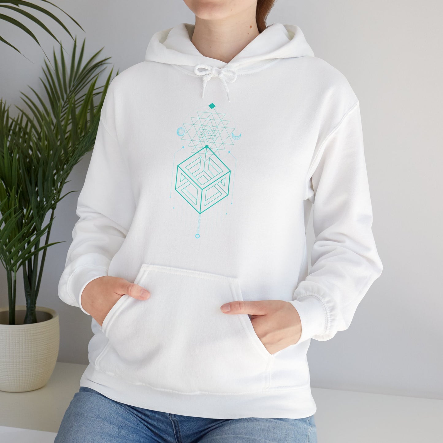 Sacred Geometry Celestial Magic Cube Totem  Hoodie
