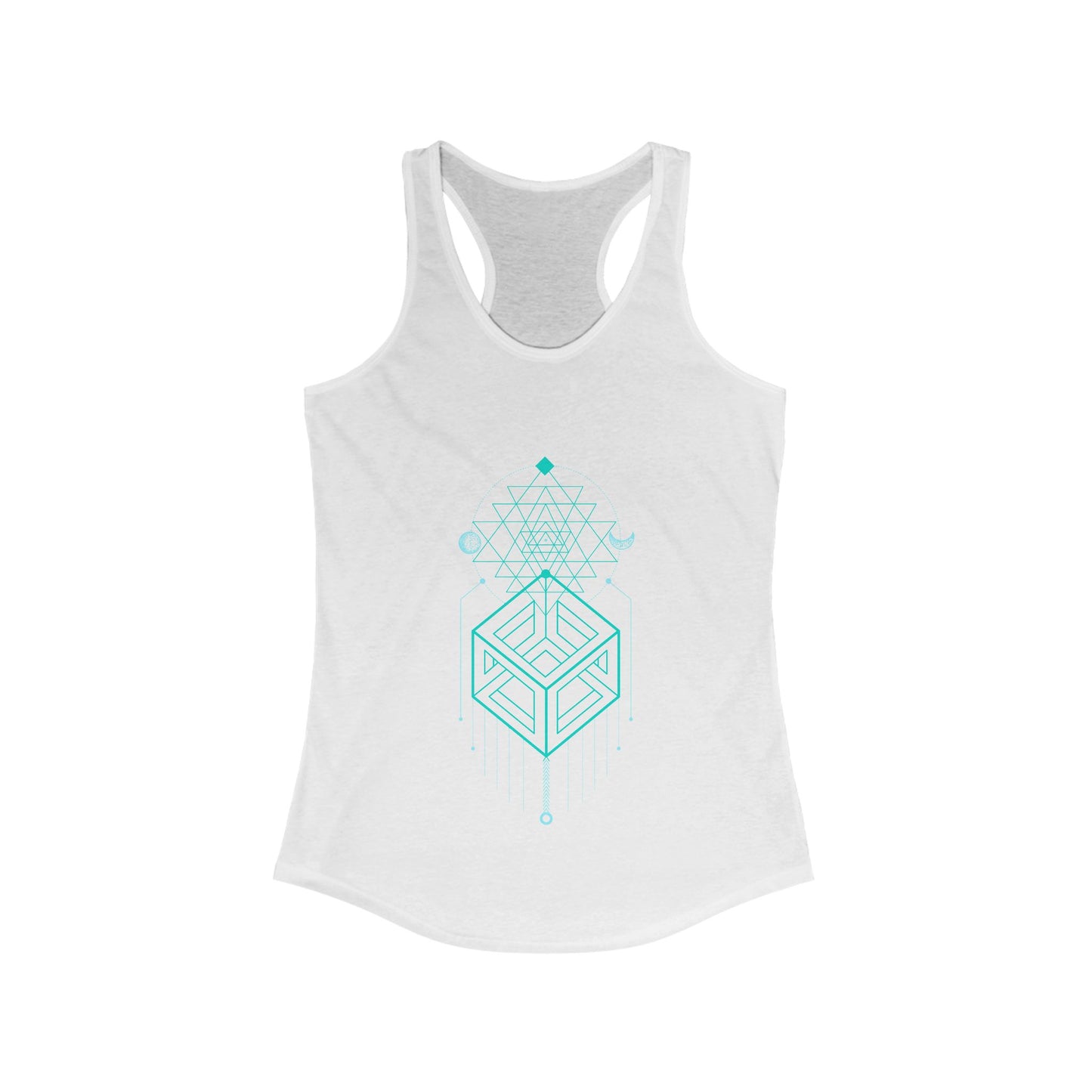 Sacred Geometry Celestial Magic Cube Totem Women's Ideal Racerback Tank