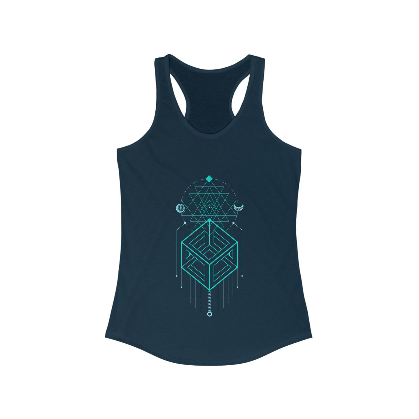Sacred Geometry Celestial Magic Cube Totem Women's Ideal Racerback Tank