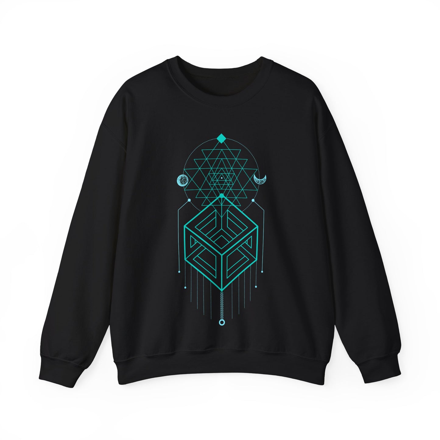 Sacred Geometry Celestial Magic Cube Totem Sweatshirt