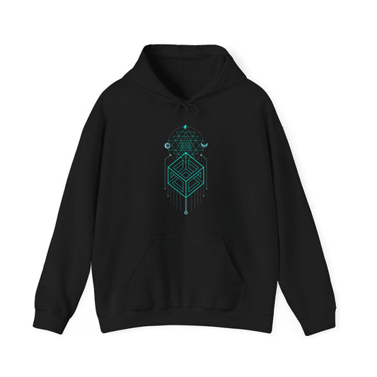Sacred Geometry Celestial Magic Cube Totem  Hoodie