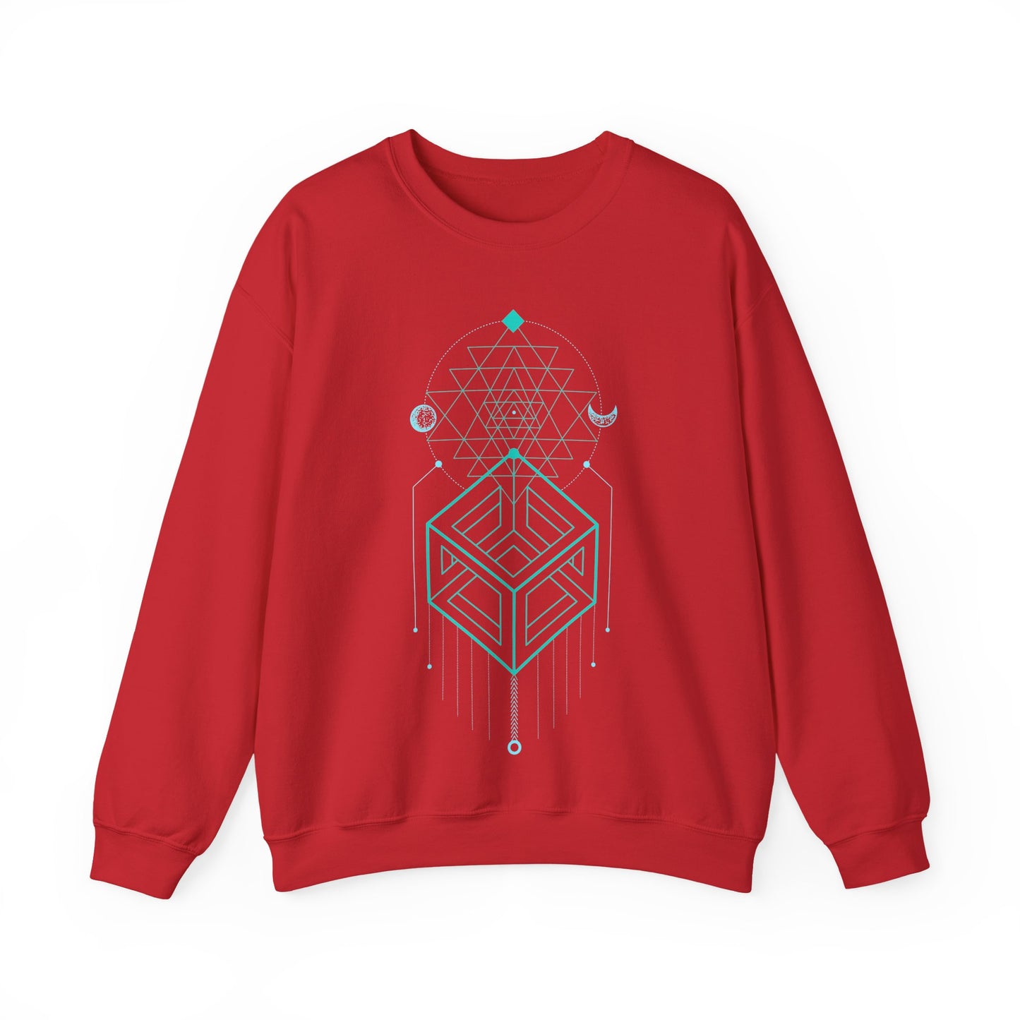 Sacred Geometry Celestial Magic Cube Totem Sweatshirt