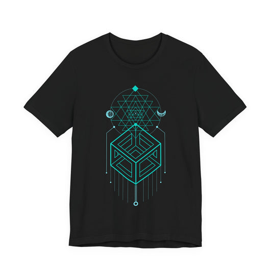 Sacred Geometry Celestial Magic Cube Totem T-shirt