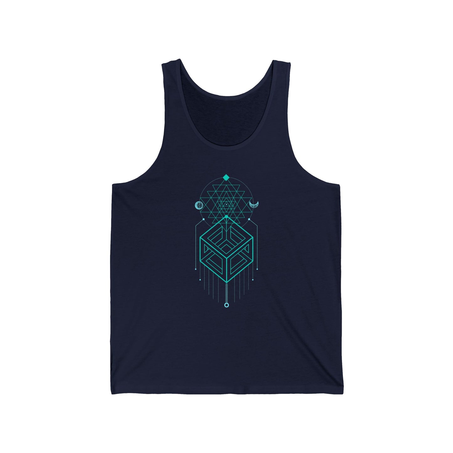 Sacred Geometry Celestial Magic Cube Totem Tank Top