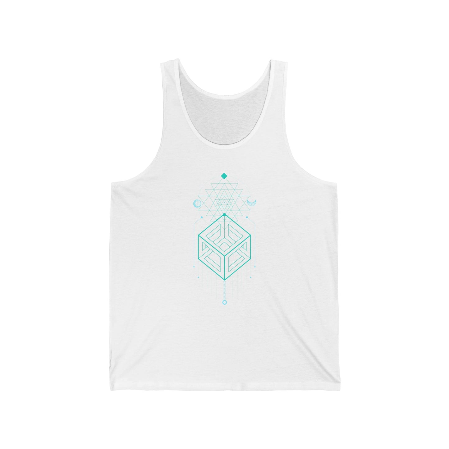 Sacred Geometry Celestial Magic Cube Totem Tank Top