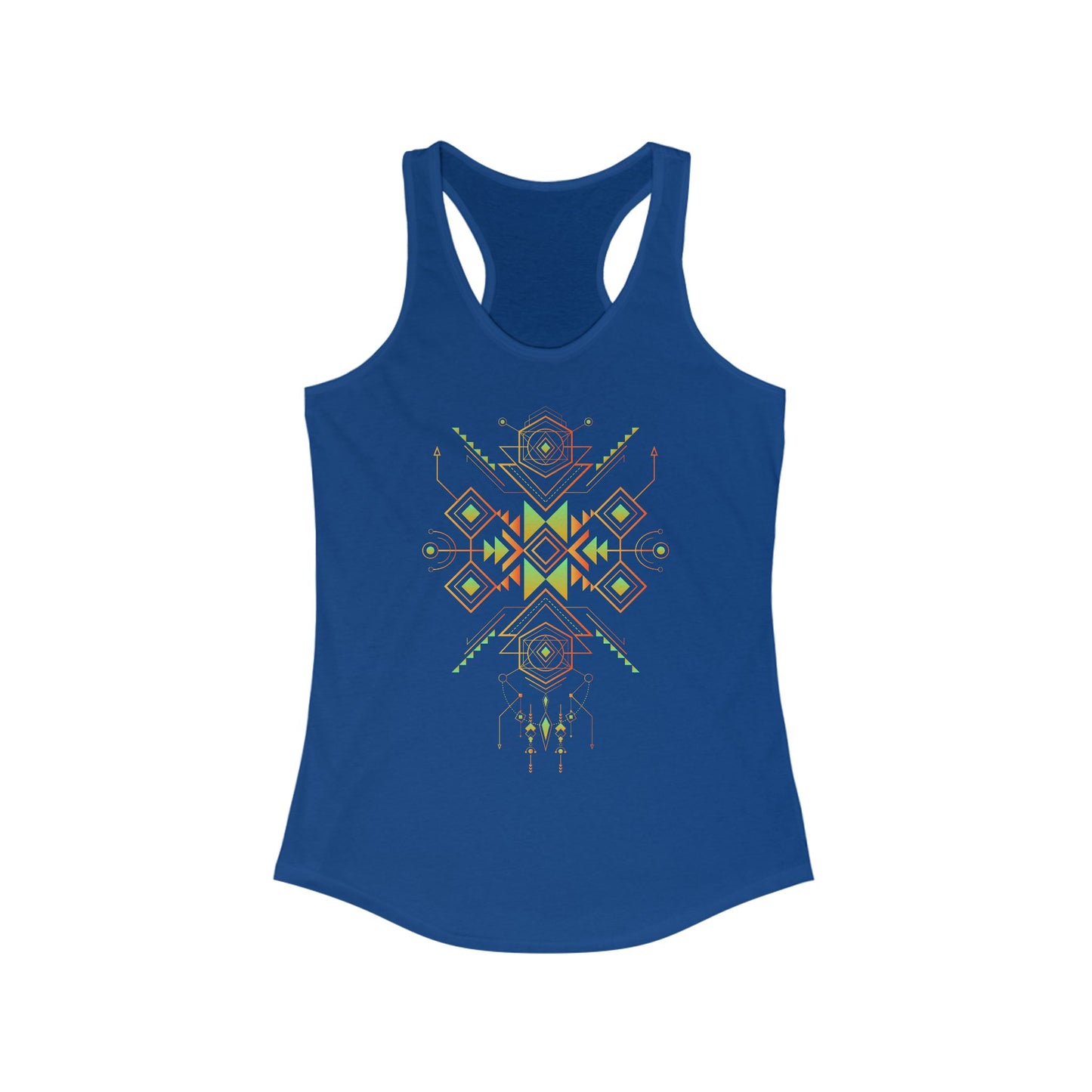 Navajo Totem 3 Astral Symbol Women's Racerback Tank
