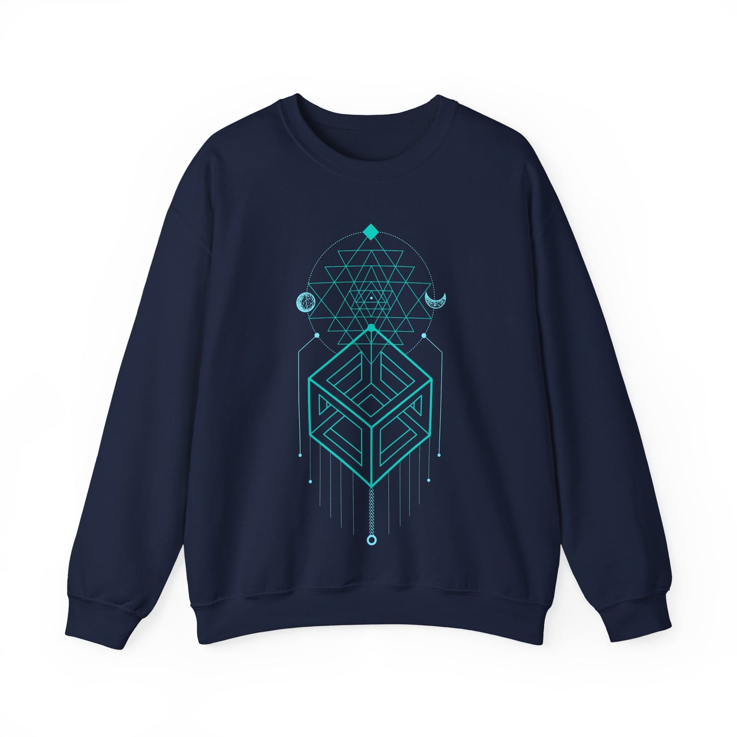Sacred Geometry Celestial Magic Cube Totem Sweatshirt